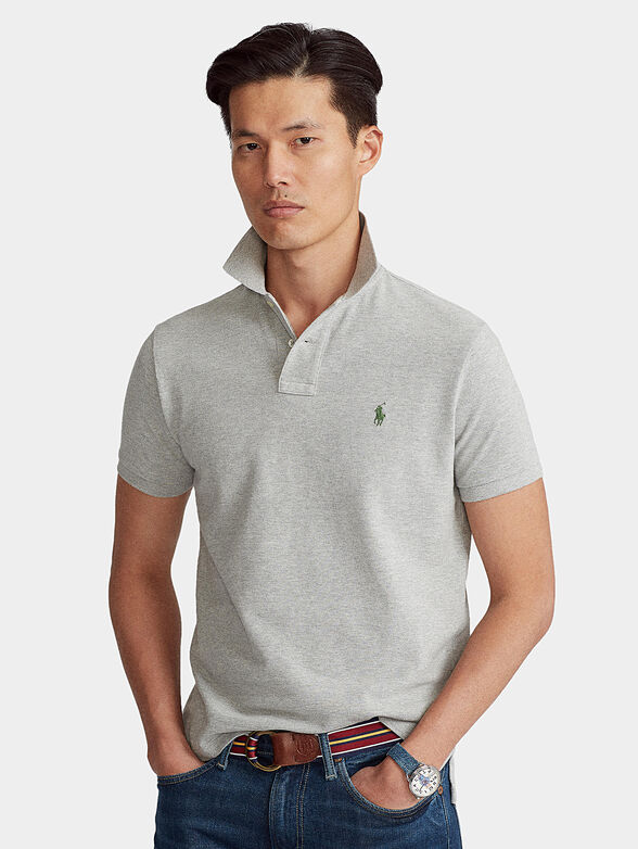 Grey Polo shirt with logo - 0