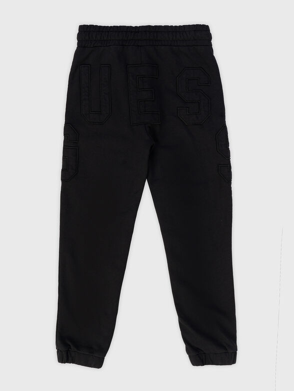 Sports trousers with embroidered logo accent - 2