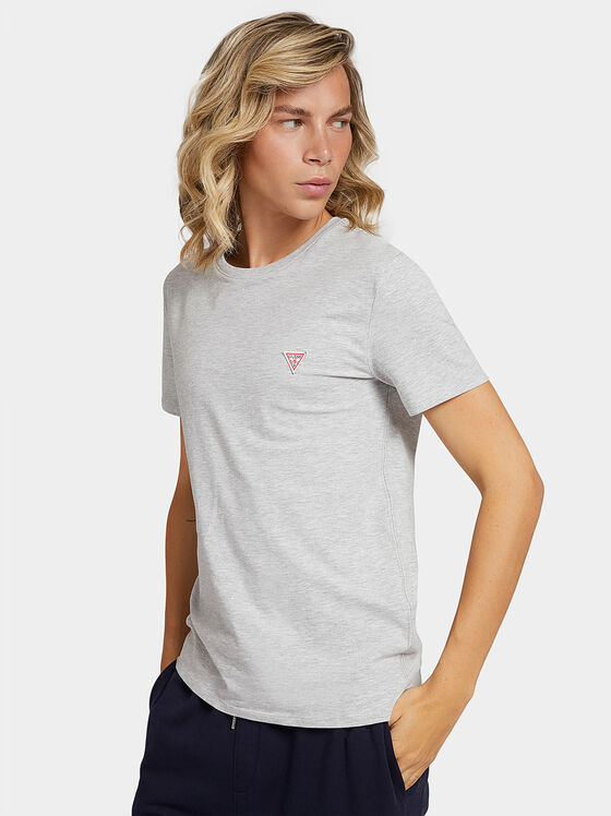 Тениска CORE в сив цвят с лого - 1