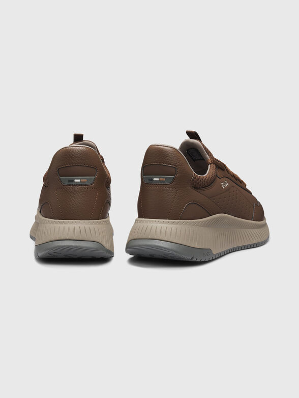 Black sports shoes with logo - 3