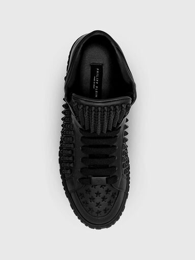 High leather shoes with eyelets - 5