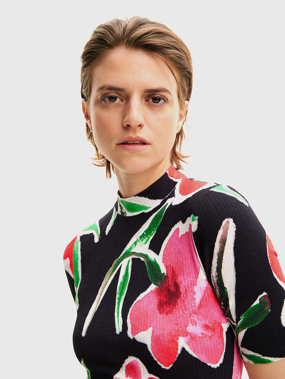 Mini dress with floral print - 3