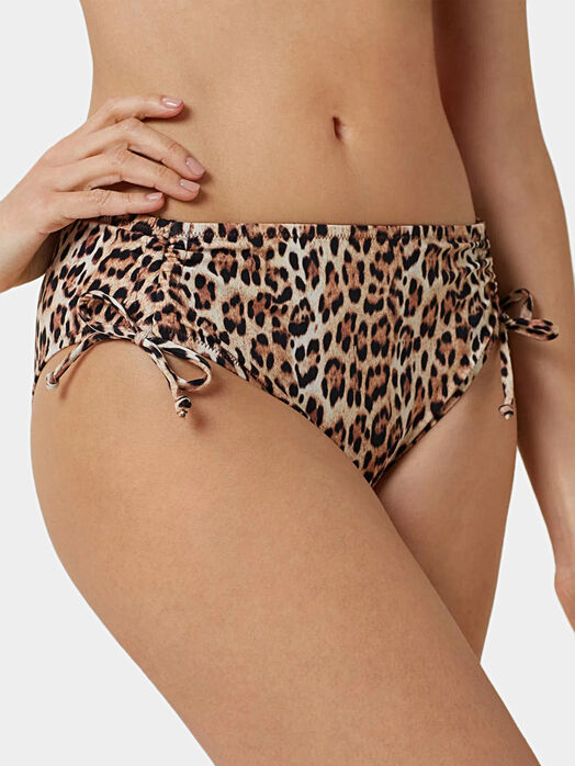 ESSENTIALS bikini bottom with leopard print