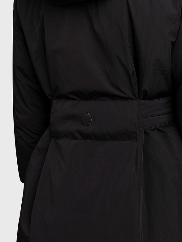 Long padded jacket with belt - 3