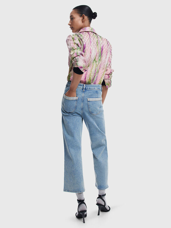 Cropped jeans with washed effect - 1