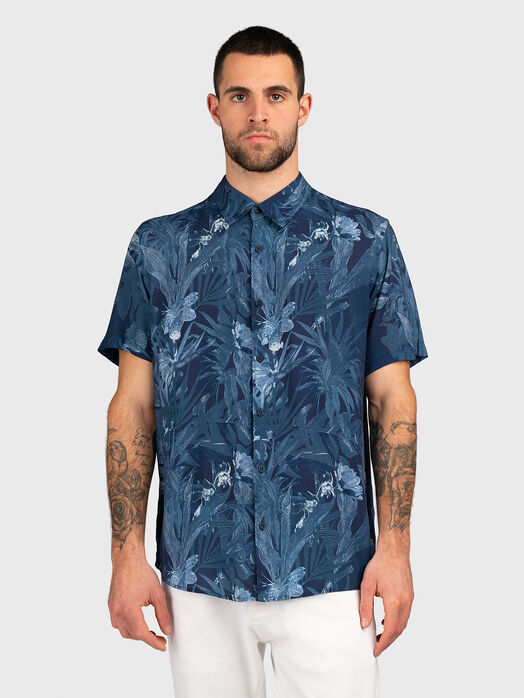RAYON tropical print shirt
