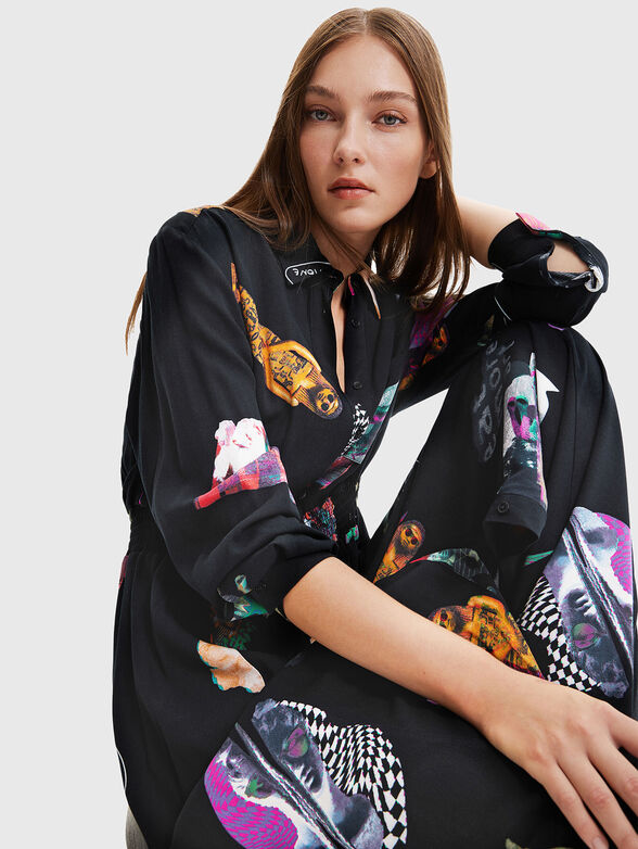 KASSANDRA long dress with buttons - 5