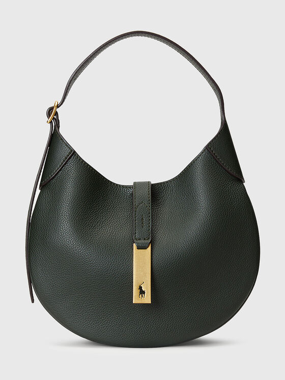 Logo detail leather hobo bag  - 1