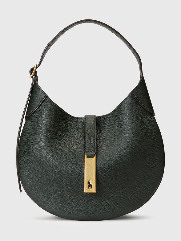 Logo detail leather hobo bag  - 1