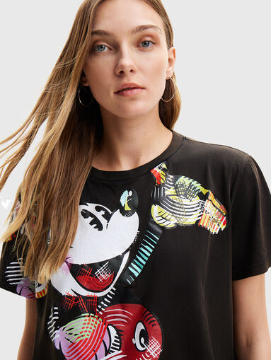 Cotton T-shirt with print  - 4