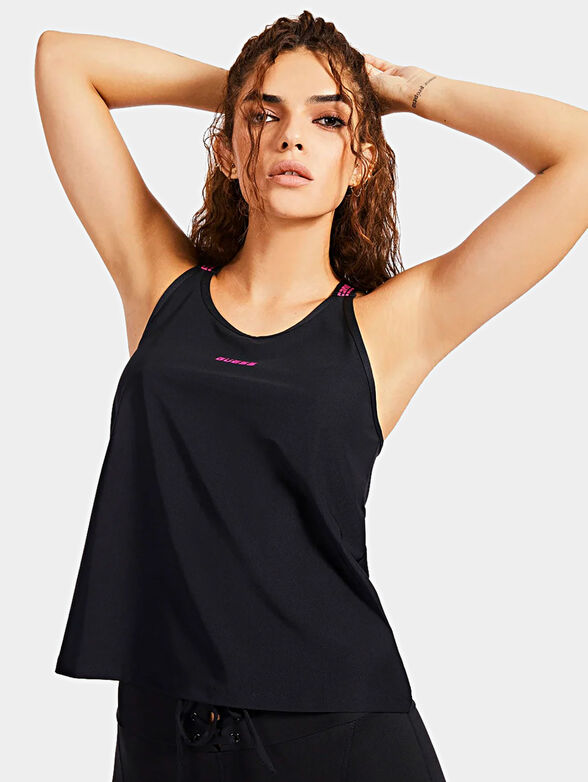 Sports tank top with branded straps - 1