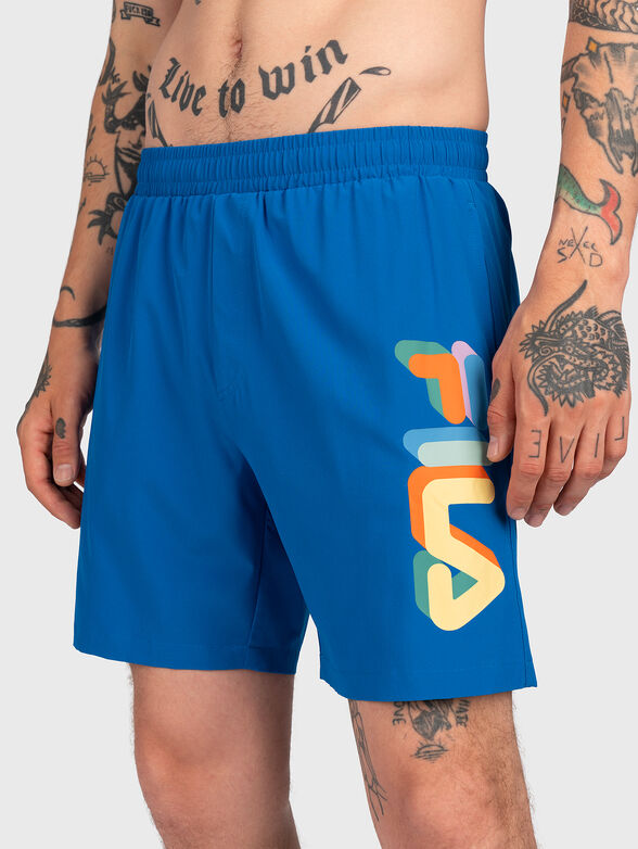 SCALEA beach shorts with contrast logo - 4