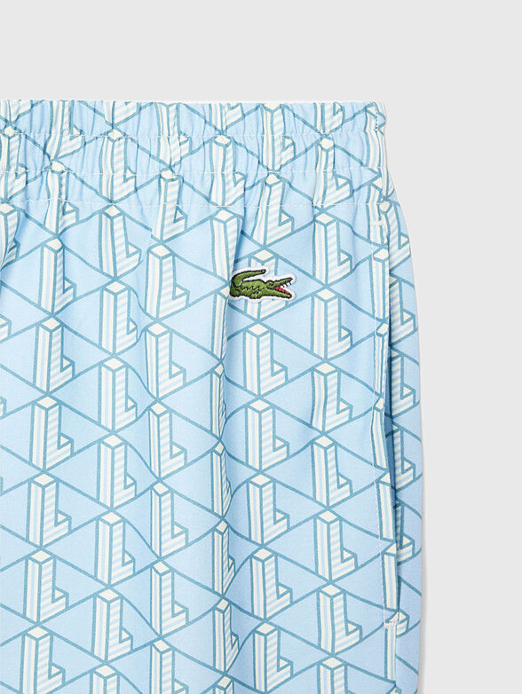 Cotton shorts with logo embroidery - 3