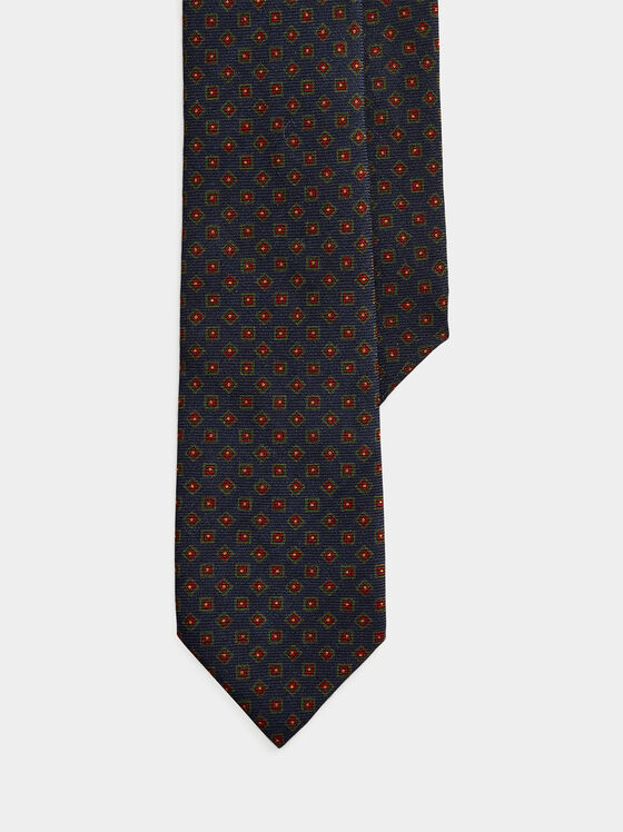 Вълнена вратовръзка с геометрични акценти - 1