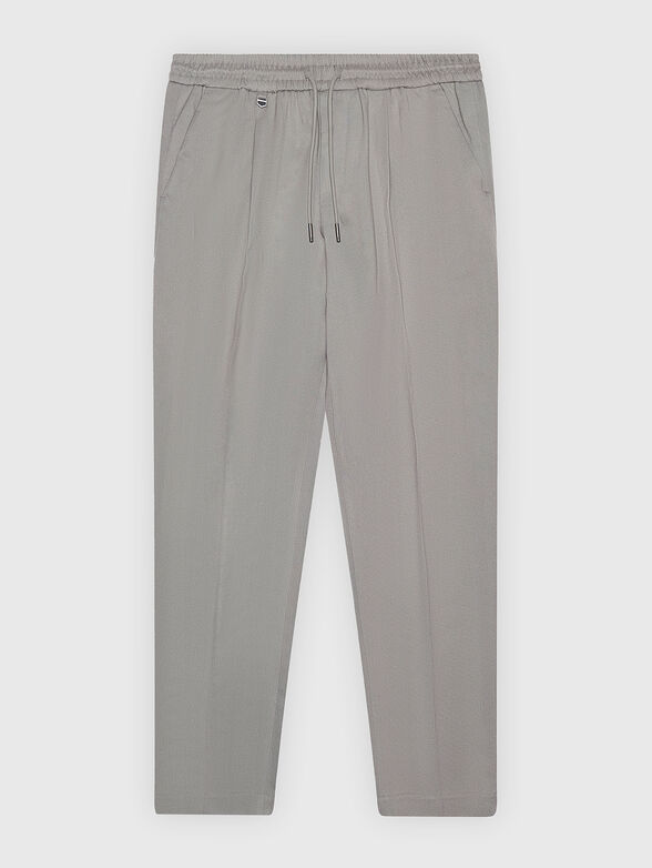 Trousers with elastic waist in black colour - 1