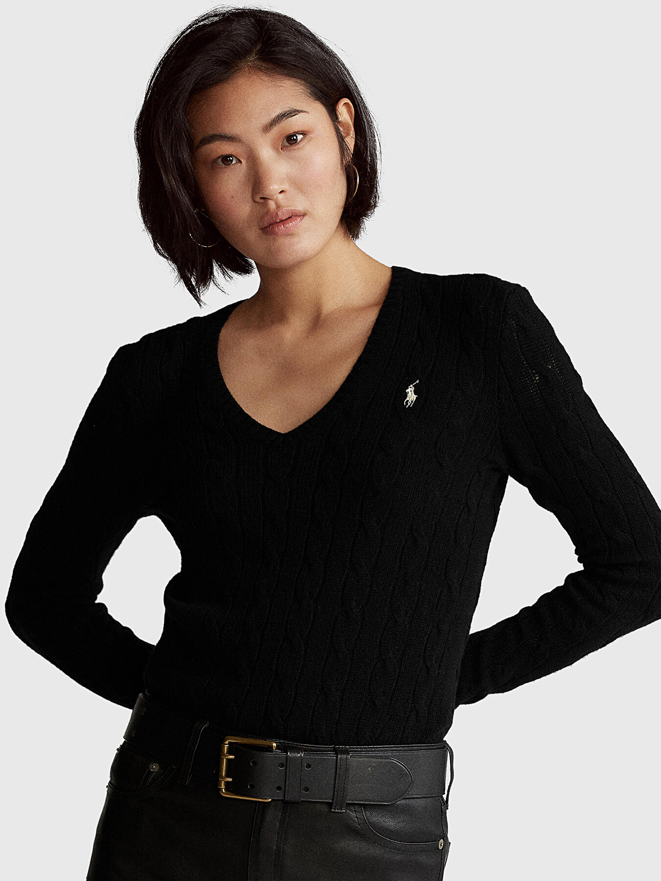 KIMBERLY Sweater with V neckline brand POLO RALPH LAUREN Globalbrandsstore en