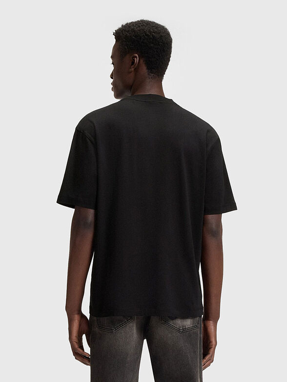 White unisex T-shirt with logo print - 3