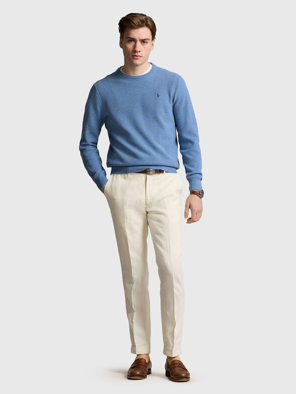 Blue cotton sweater - 2