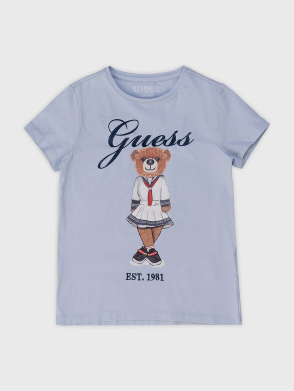Blue T-shirt with print - 1
