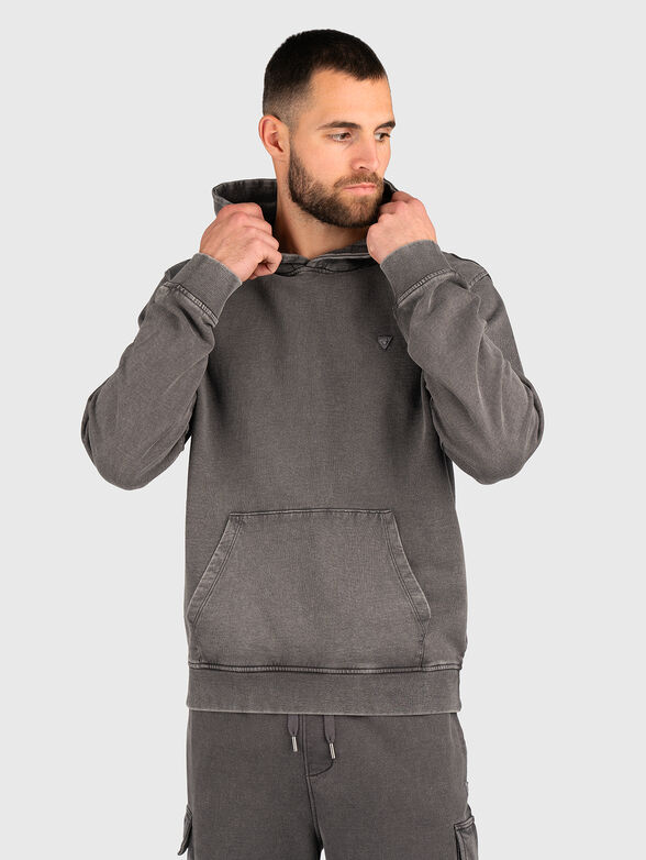 Sweatshirt with hood and logo - 0