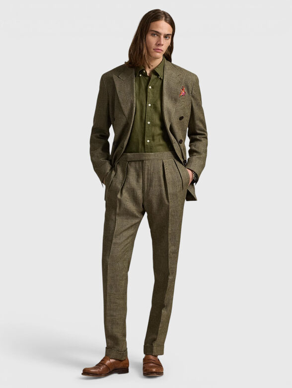 Linen shirt with logo embroidery - 2