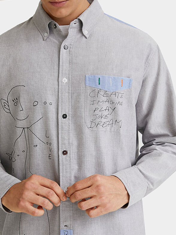 Shirt in grey color - 5