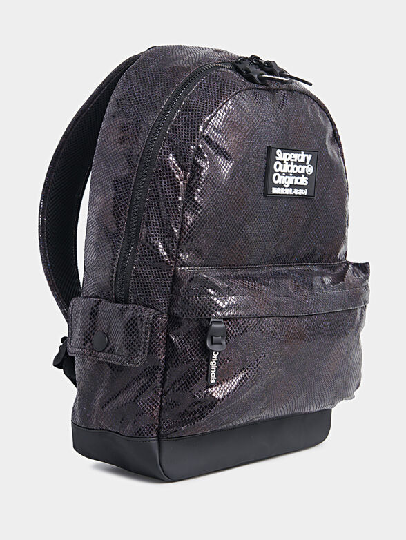 GLITTER SCALE MONTANA Backpack with python print - 2