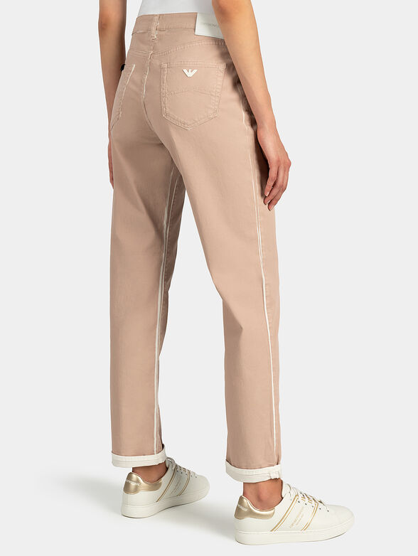 Pink jeans with white accents - 2