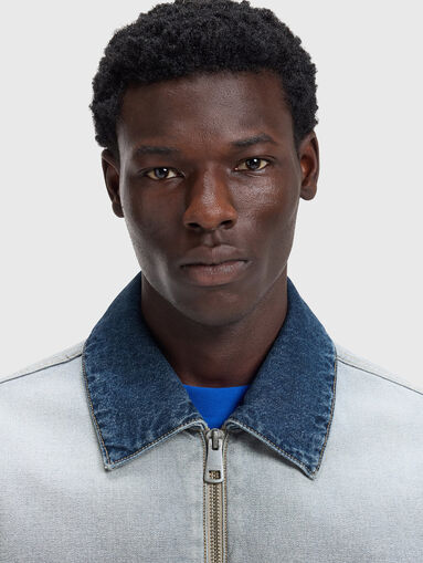 TALIAN denim jacket with zip - 4