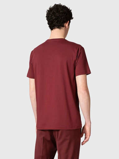 T-shirt in bordeaux with logo embroidery - 3