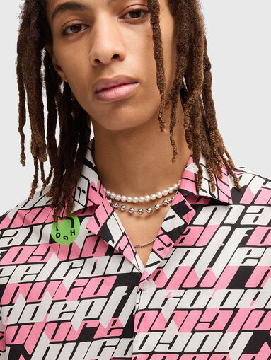 Printed cotton poplin shirt - 4