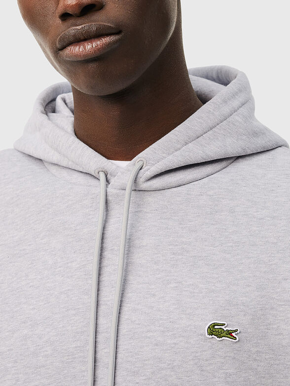 Hooded sweatshirt with logo accent - 4