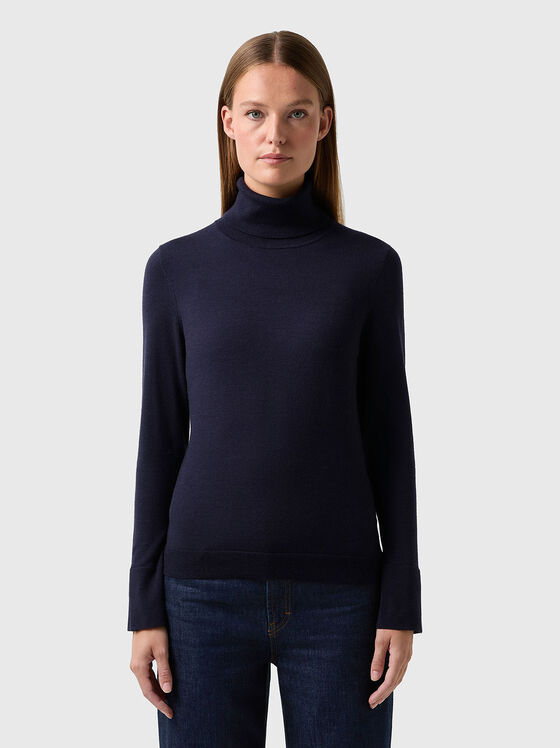 Слим пуловер VINNY от вълна и коприна - 1