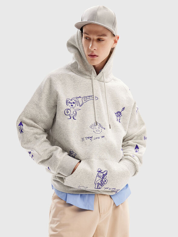 Sweatshirt with accent embroideries - 1