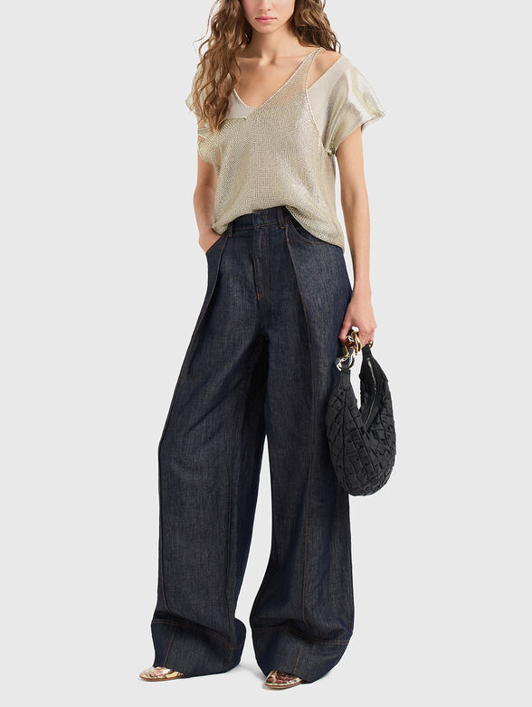 Knit top in golden colour - 2