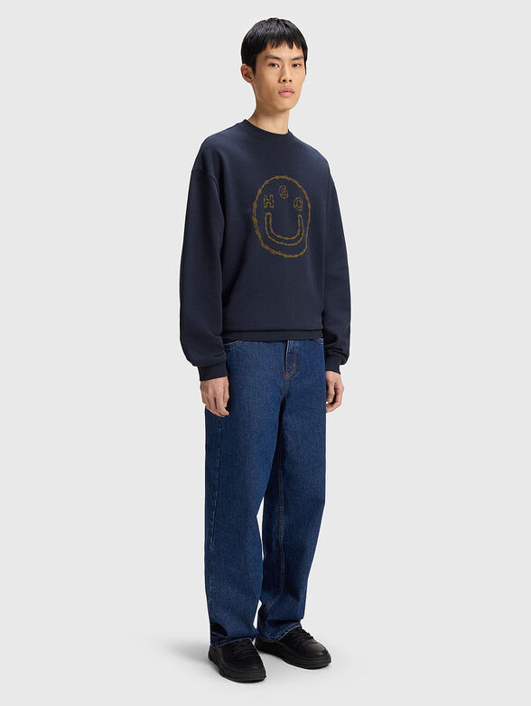 Cotton sweatshirt with logo print - 2