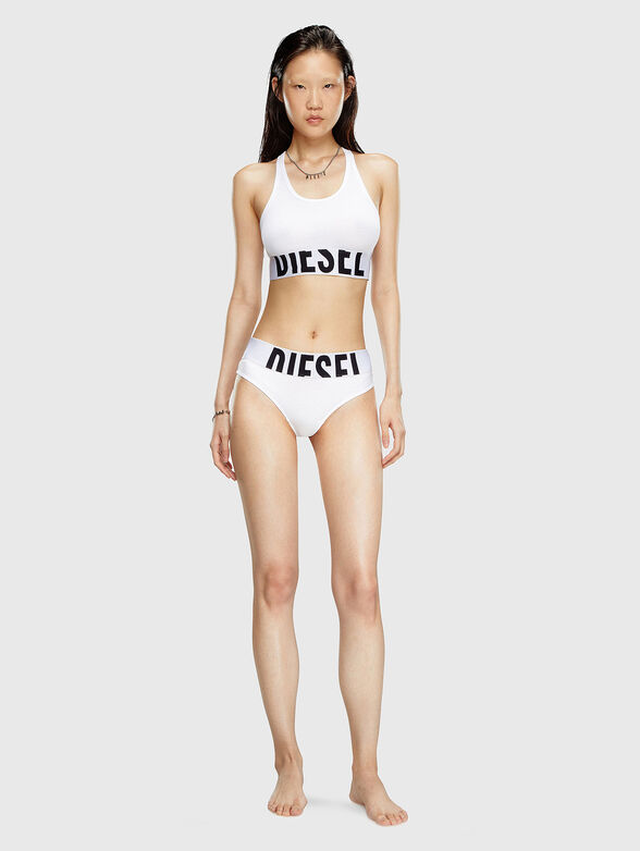 Cotton bustier with logo detail - 2