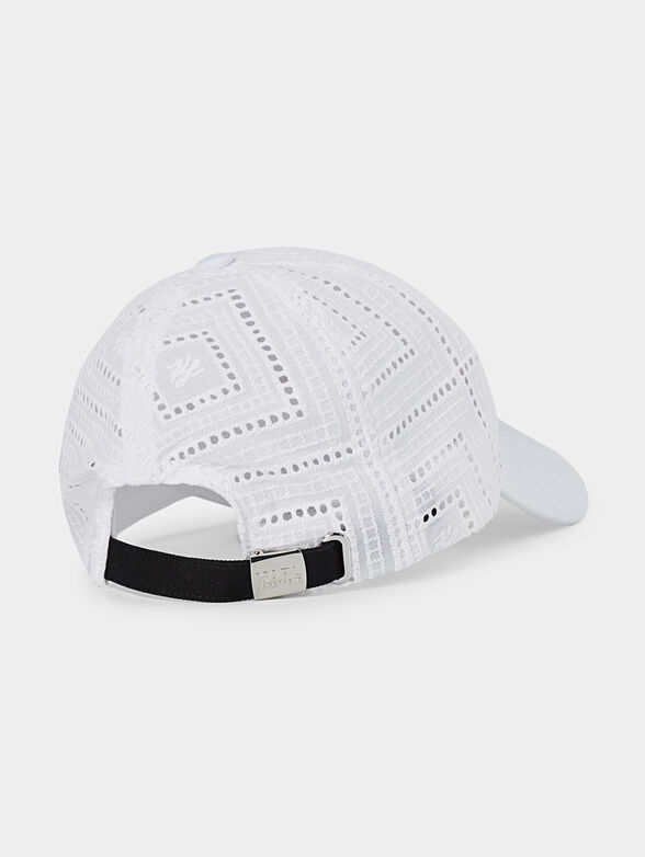 White cap with embroidery - 2