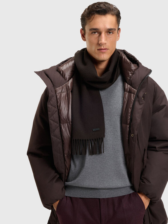 NASTER wool scarf with fringes - 2