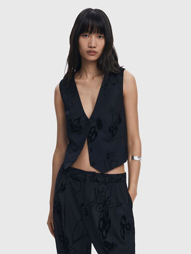 Flocked floral pants - 4