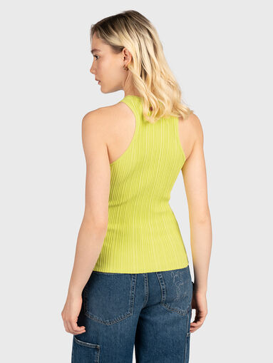 Black ribbed viscose blend top - 3