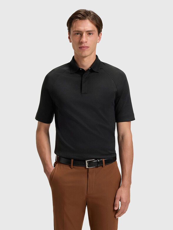 Wool blend polo shirt - 1
