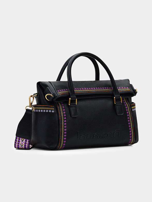 LOVERTY 2.0 black bag with multicolor embroidery - 1