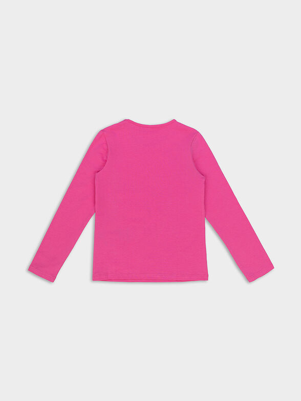 Blouse with long sleeves and shiny logo - 2