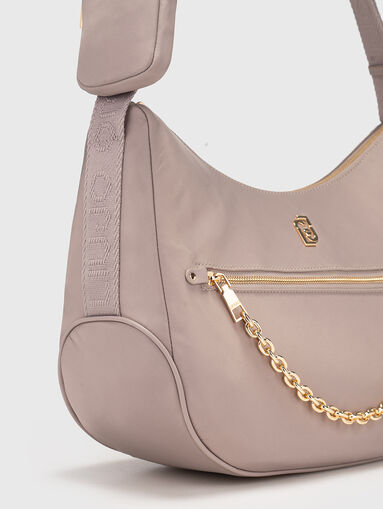 Hobo bag with golden details ana logo - 4