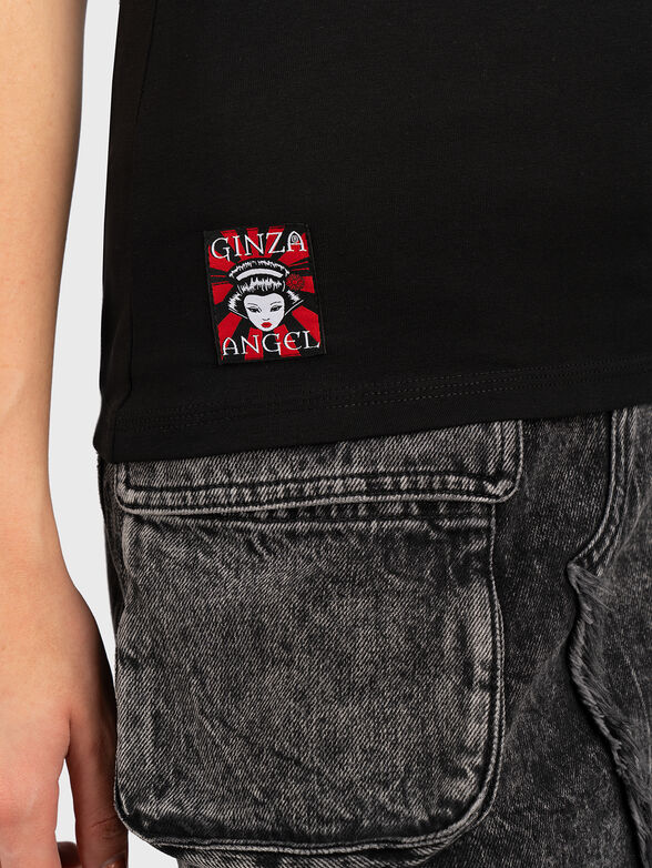 TSL078 T-shirt with contrasting print - 4