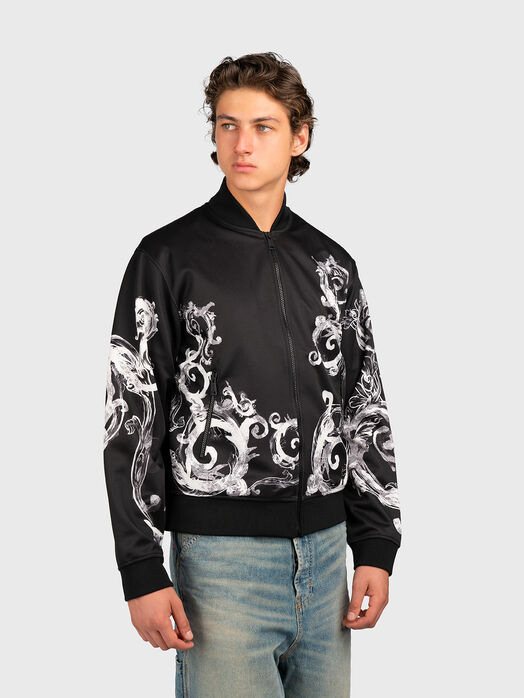 Bomber jacket with contrast print
