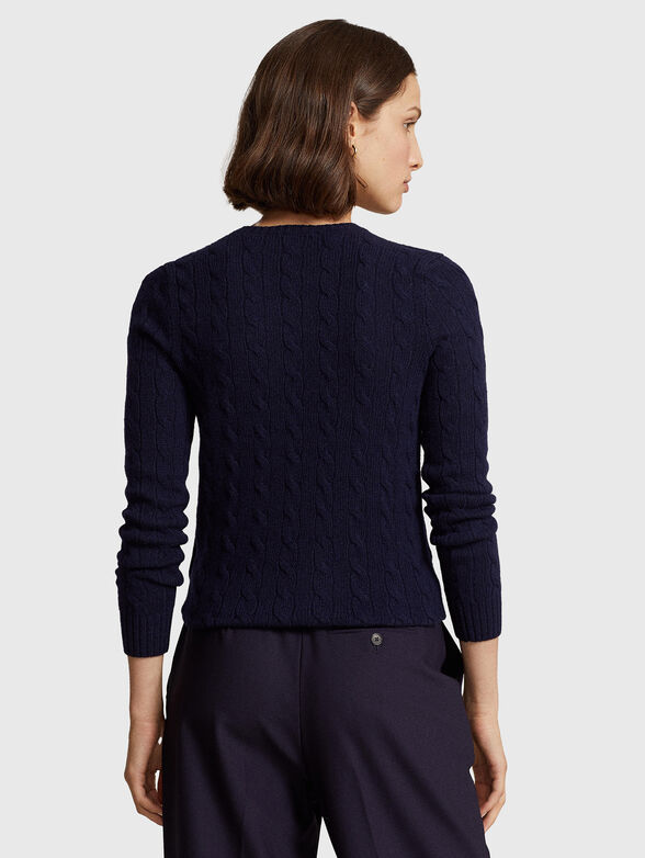 JULIANNA dark blue wool blend sweater - 3