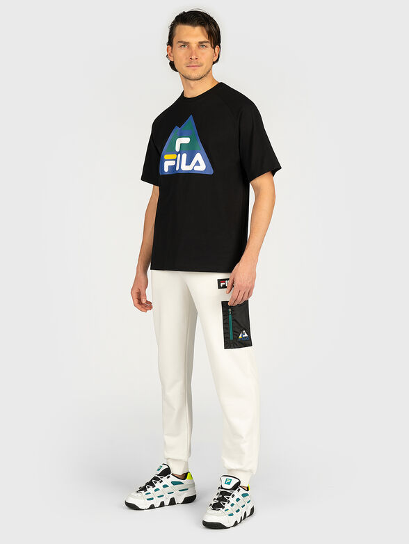 Black Т-shirt with logo print - 1