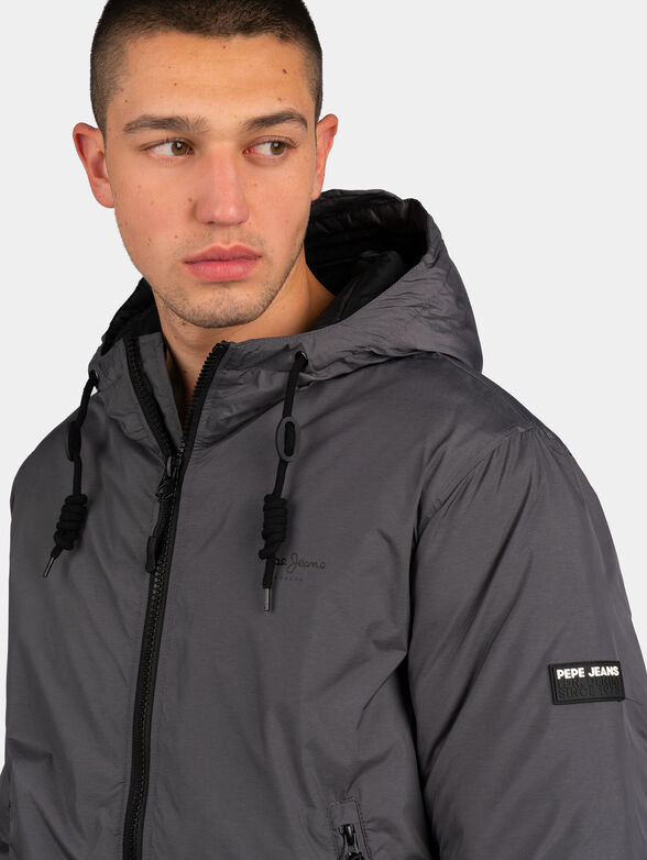 Padded jacket in grey color - 3